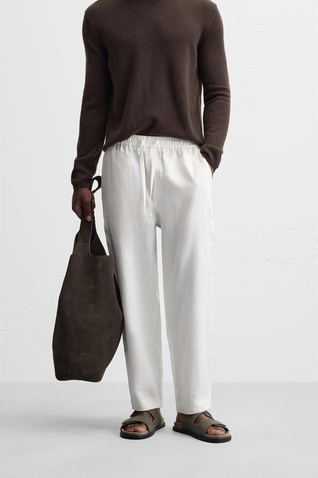 100% LINEN TROUSERS - Zara фото 13