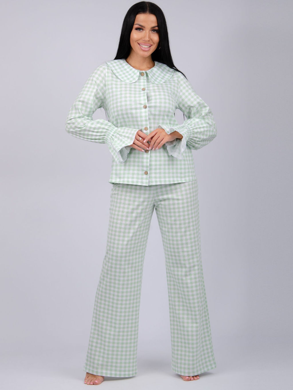 Пижама "Алези 2" зелёная, трикотаж