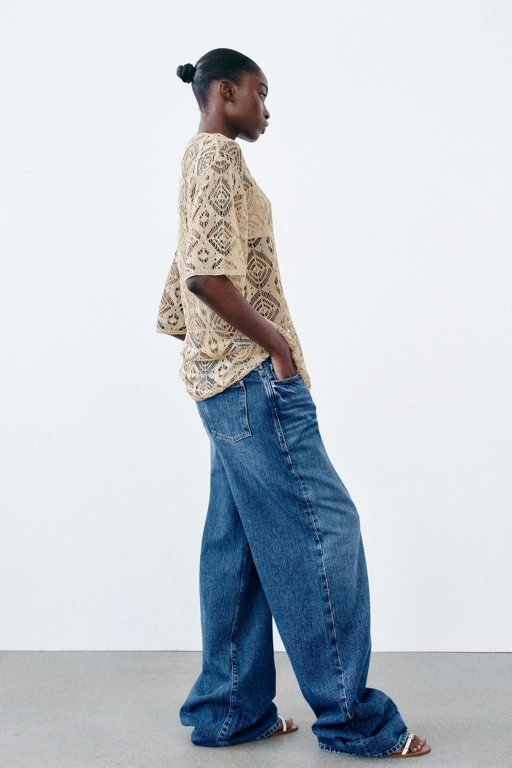 METALLIC THREAD KNIT TOP - Zara фото 3