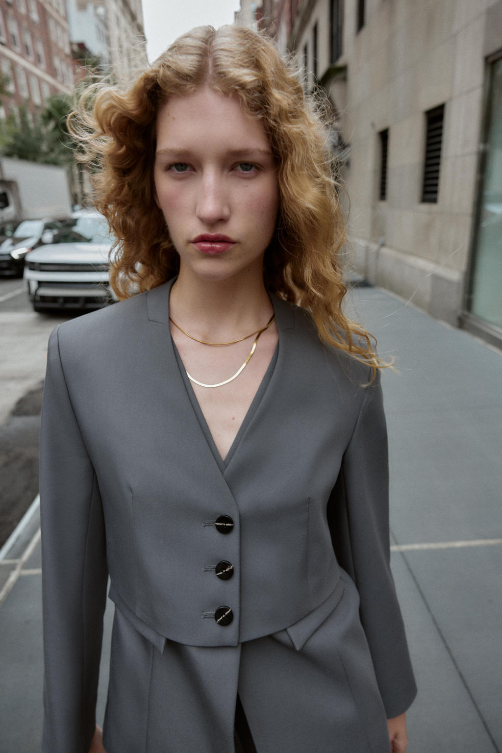 LAPEL-LESS CROPPED BLAZER - Zara фото 5