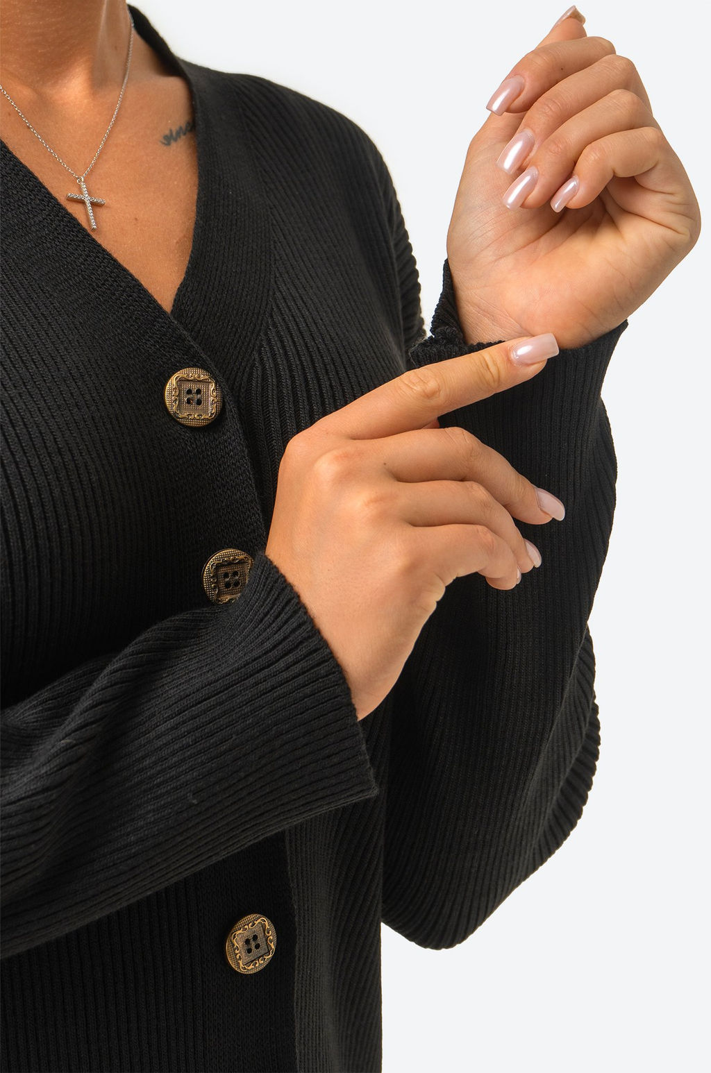 Женское вязаное платье в рубчик оверсайз Happyfox