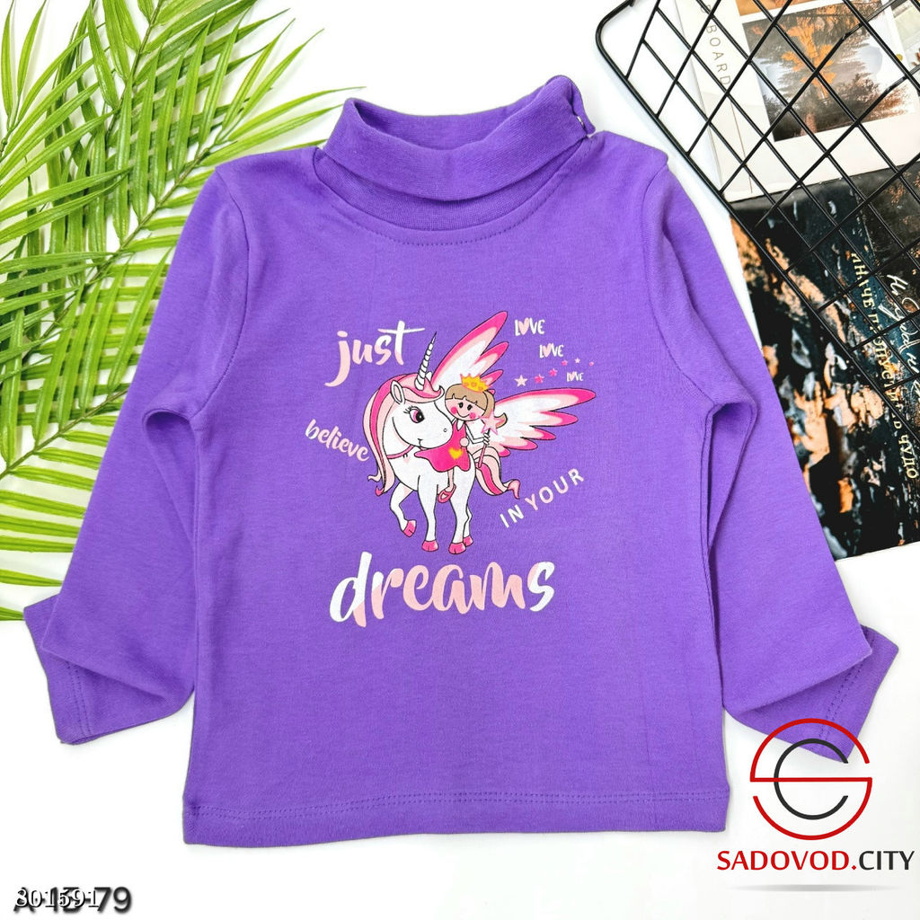 Водолазка для девочки с рисунком