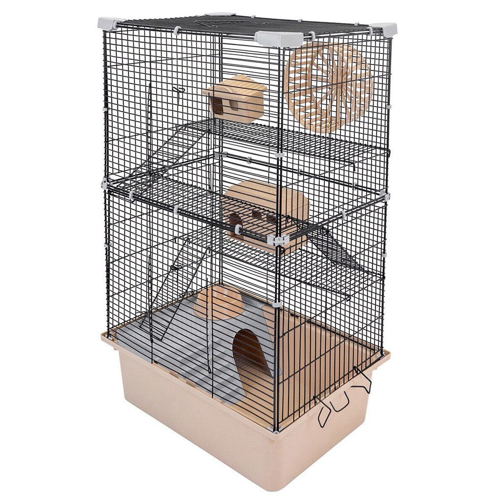 Клетка д/грыз. Редпл. Рикки 42.2 (42*30*h67см) 3 этажа 43112беж-черн