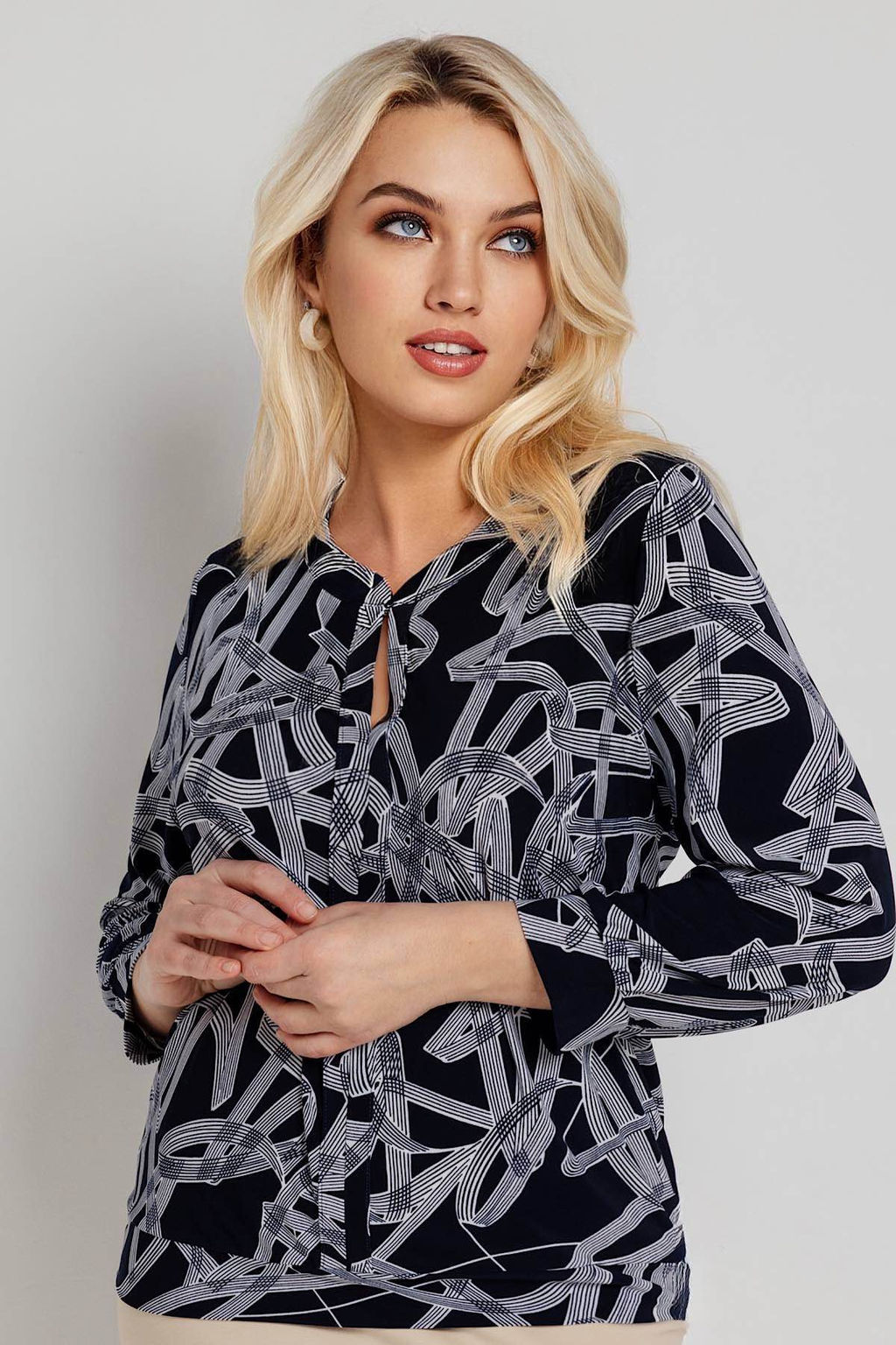 Блузка женская 1986/19/Темно-синий