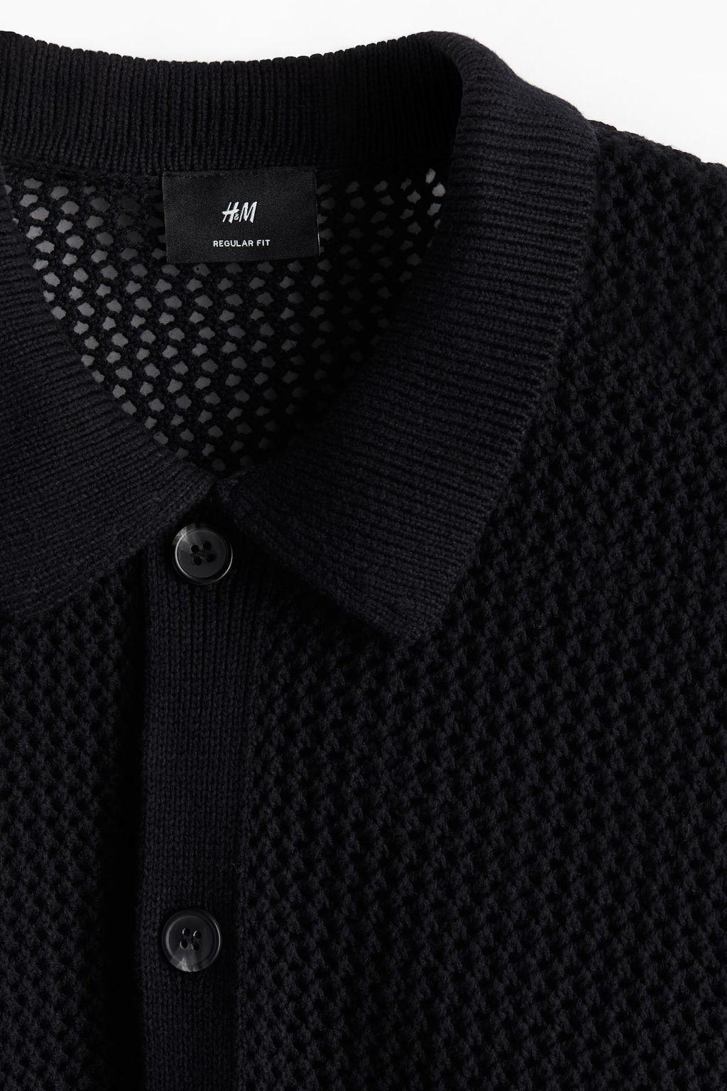 Camisa en punto pointelle Regular Fit - H&m фото 7