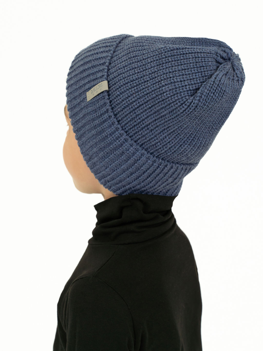 Шапка вязаная джинс ш-113 (52-54)