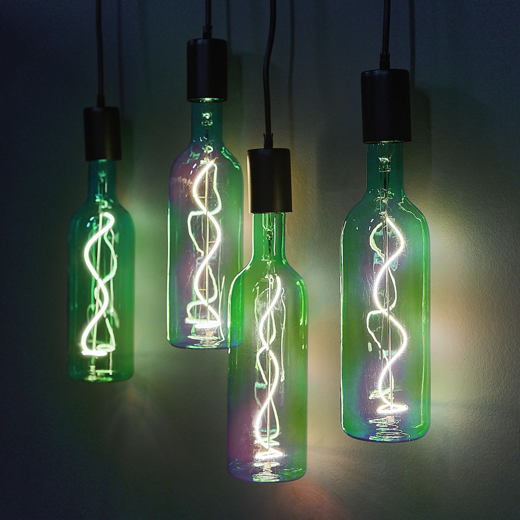 LED-SF21-5W/SOHO/E27/CW GREEN GLS77GR Лампа светодиодная SOHO. Зелёная колба. Спиральный филамент. Картон. ТМ Uniel
