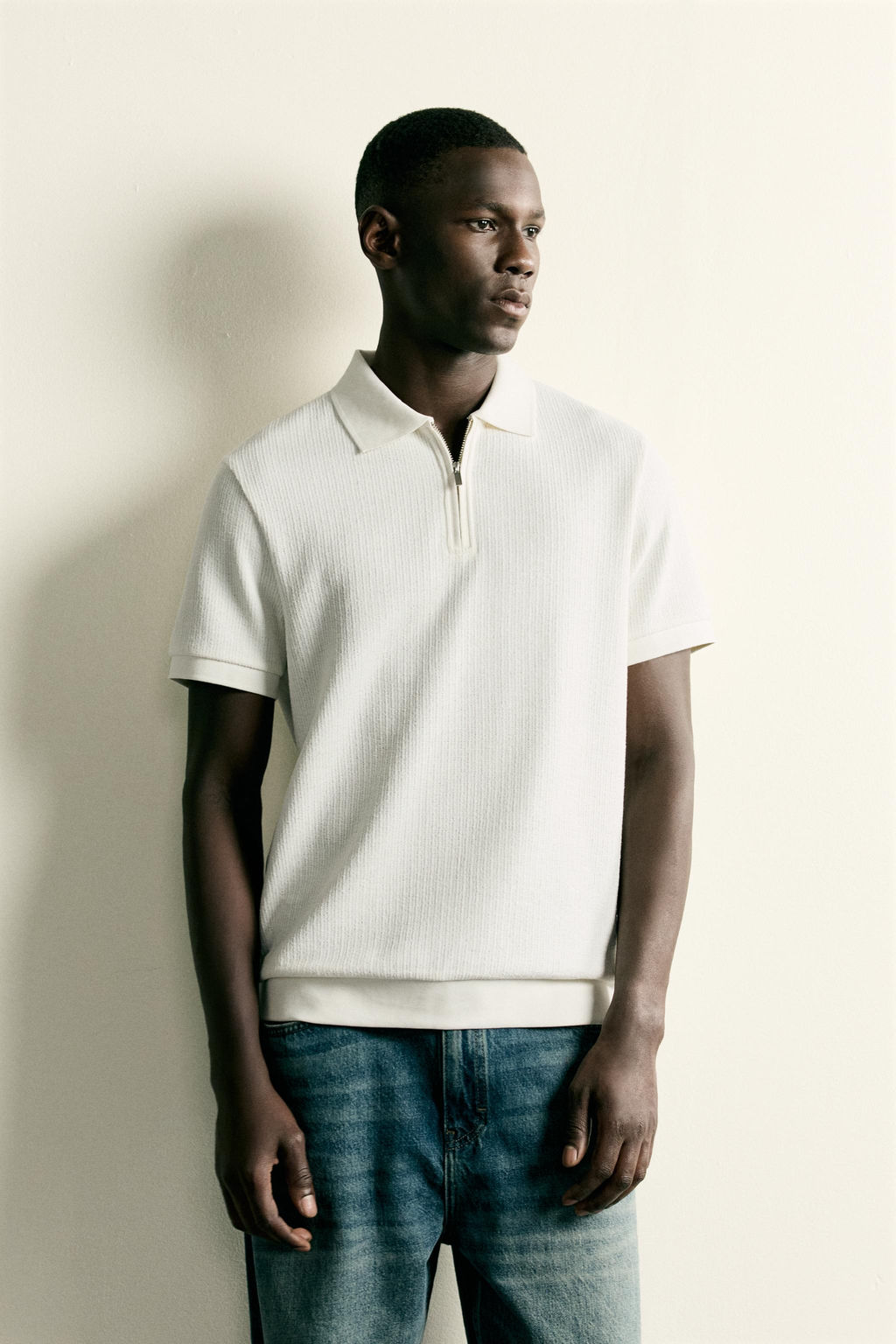 POLO REGULAR FIT CREMALLERA / Blanco roto - Zara фото 2