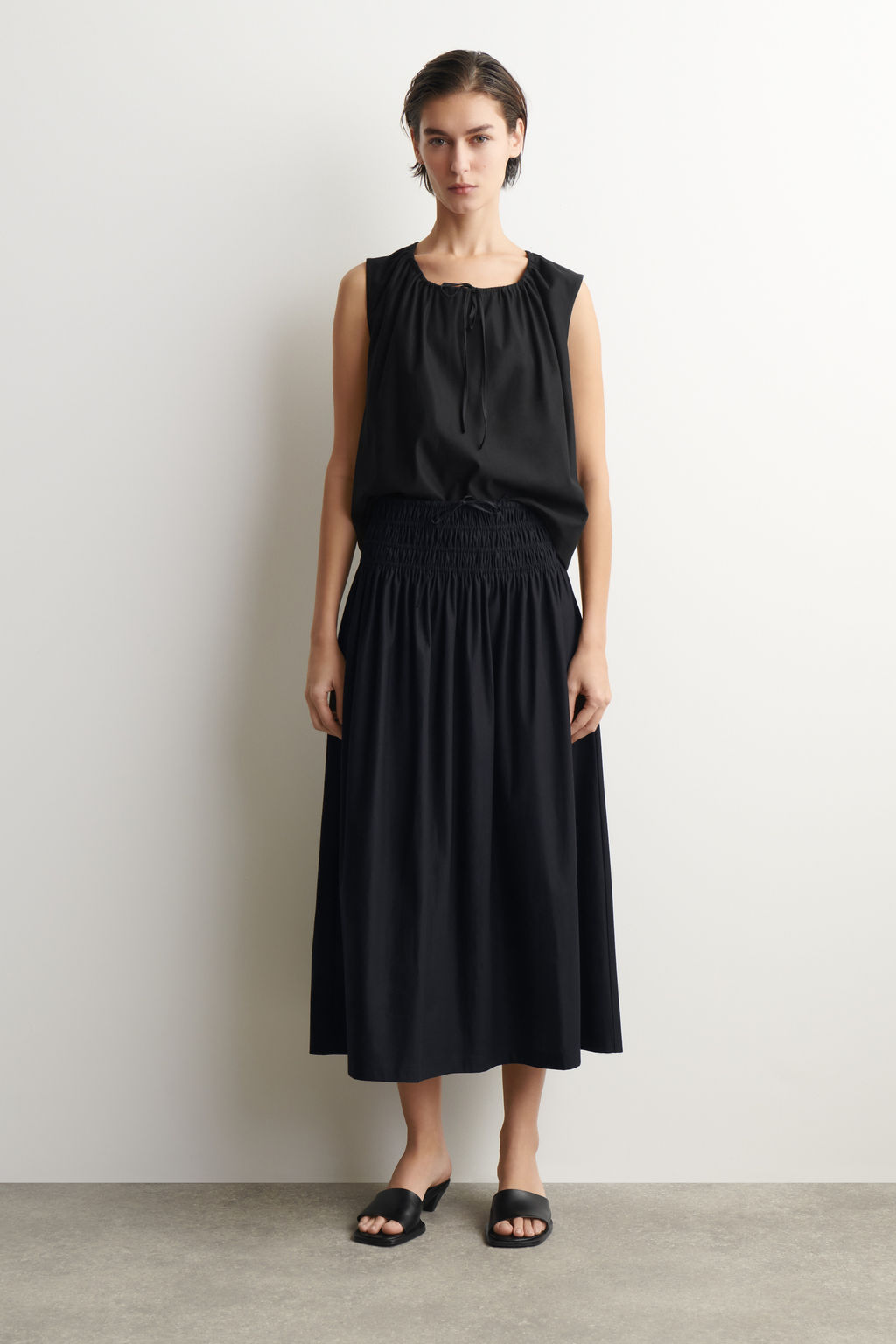 RUCHED-WAIST MIDI SKIRT - H&m фото 5