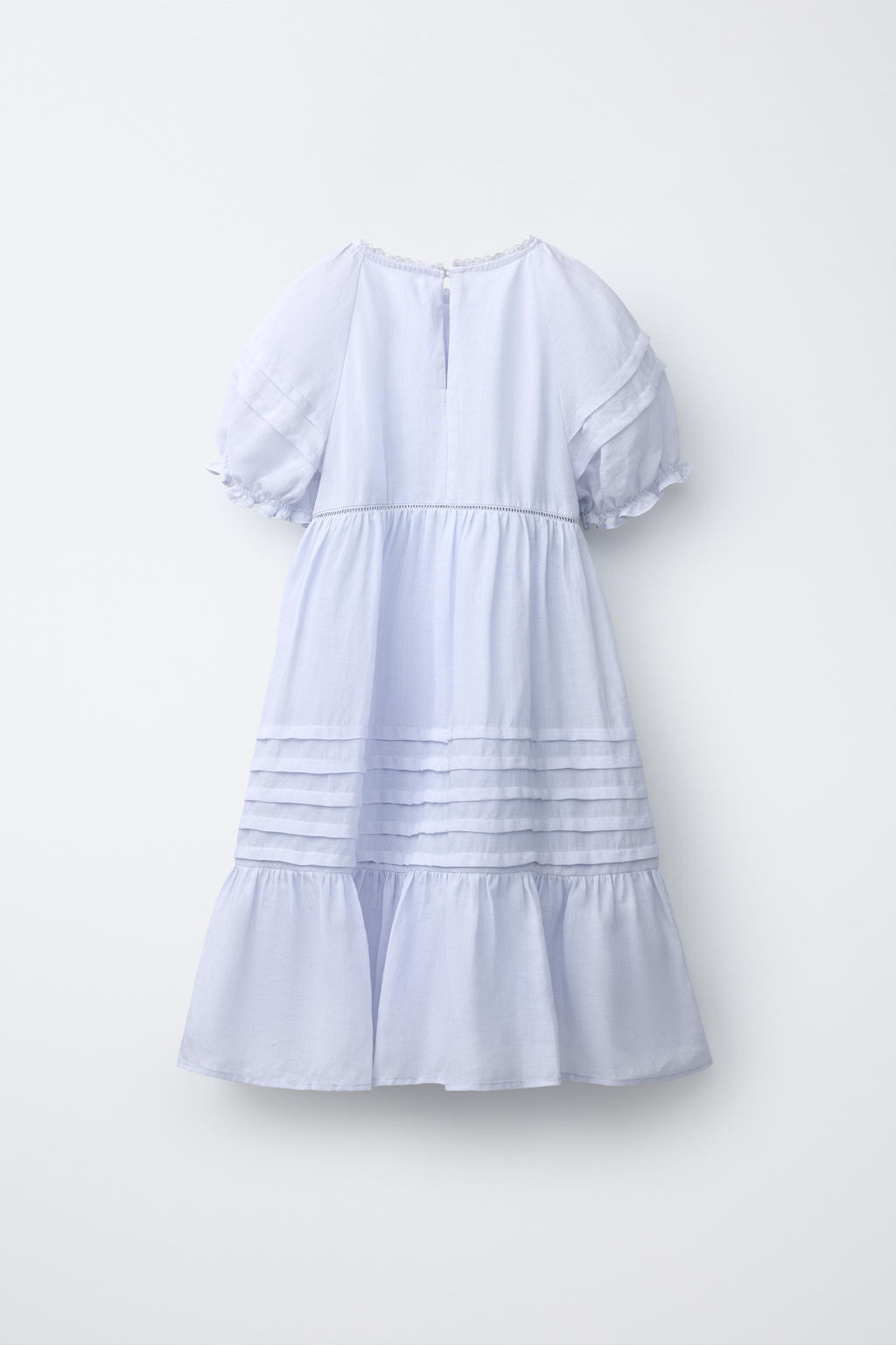 VESTIDO JARETAS PUNTILLA 100% RAMIO / Azul claro - Zara фото 2