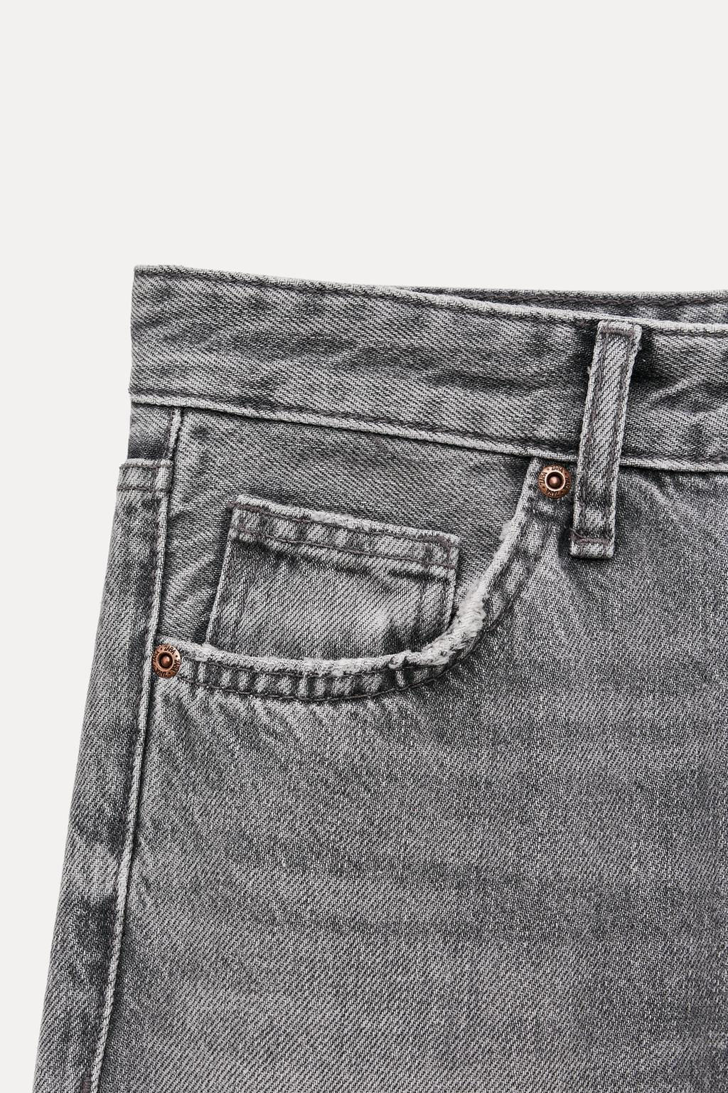 TRF WIDE-LEG MID-RISE FULL LENGTH JEANS - Zara фото 10