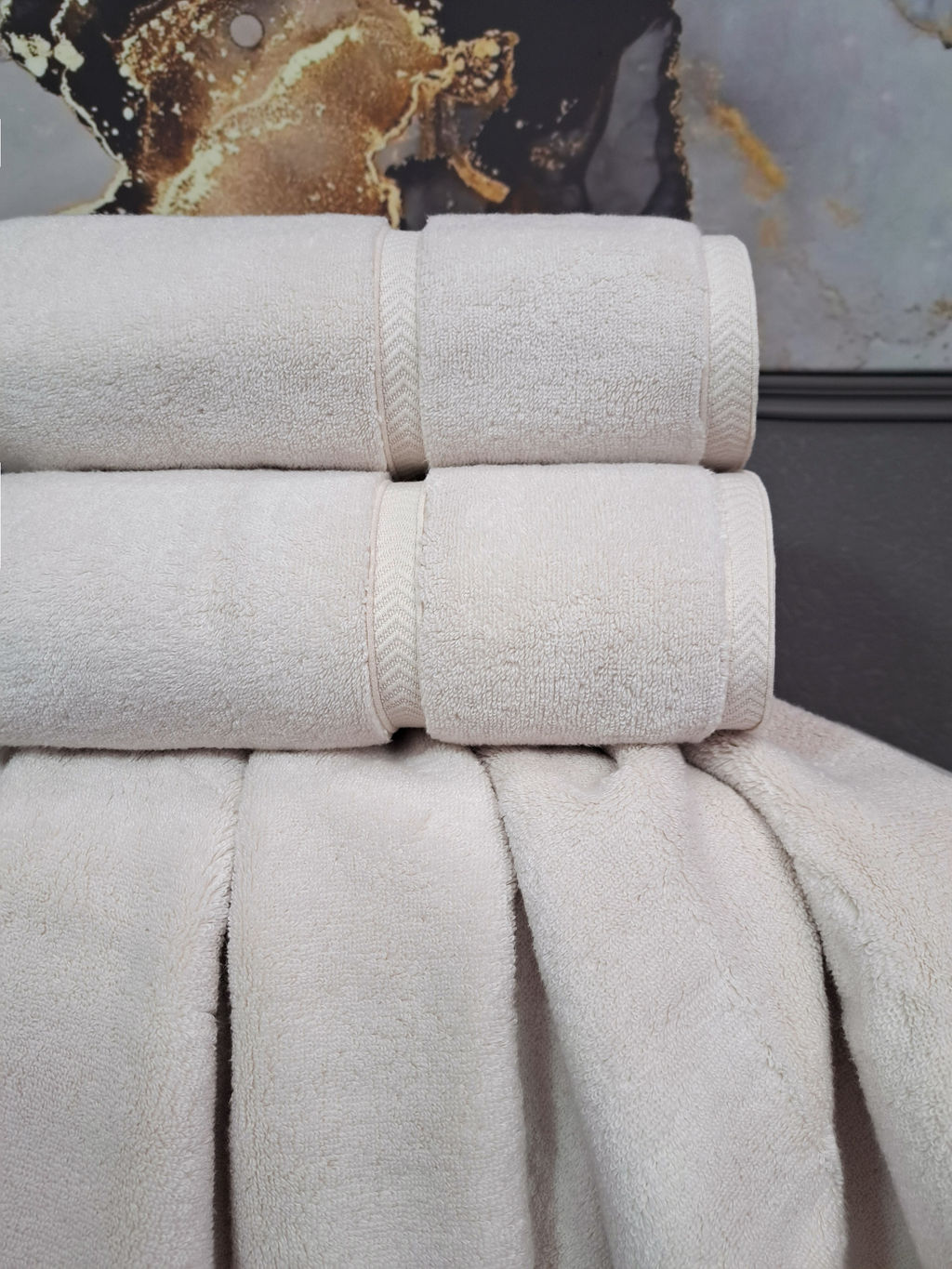 К-т полотенец Perla (орхидея платина) 70х140см(1),50х90см(1)