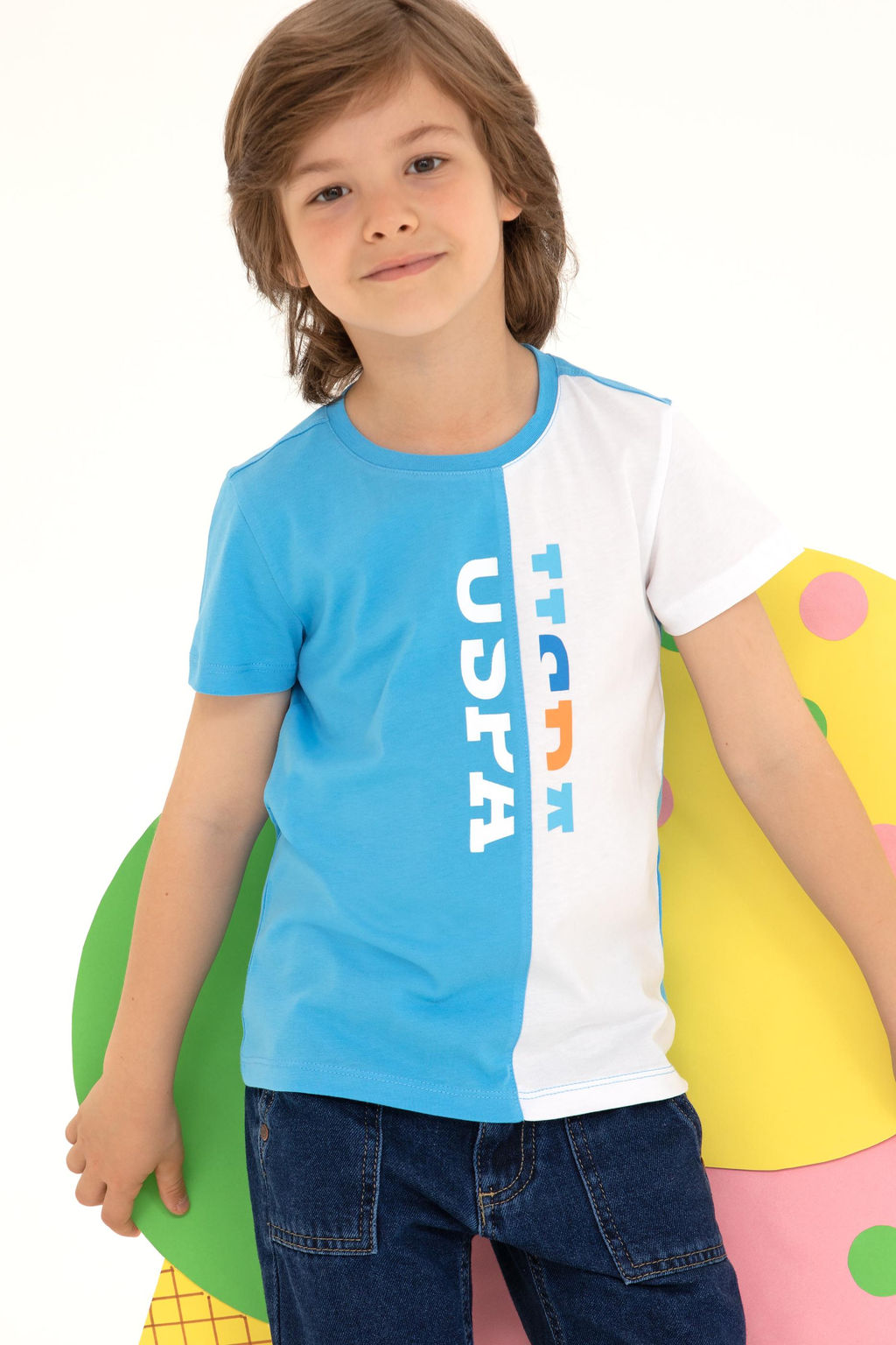 U. S. Polo Assn Детская бирюзовая футболка с круглым вырезом - U.s. polo assn фото 2