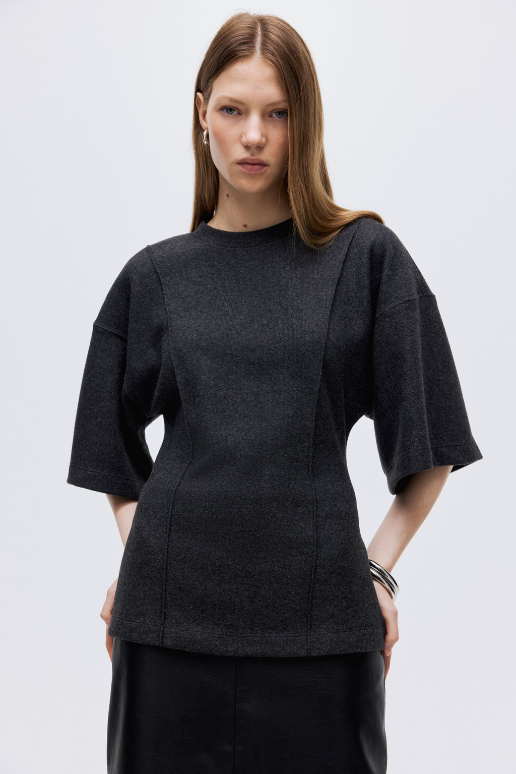 Top de corte holgado en punto fino - H&m фото 4