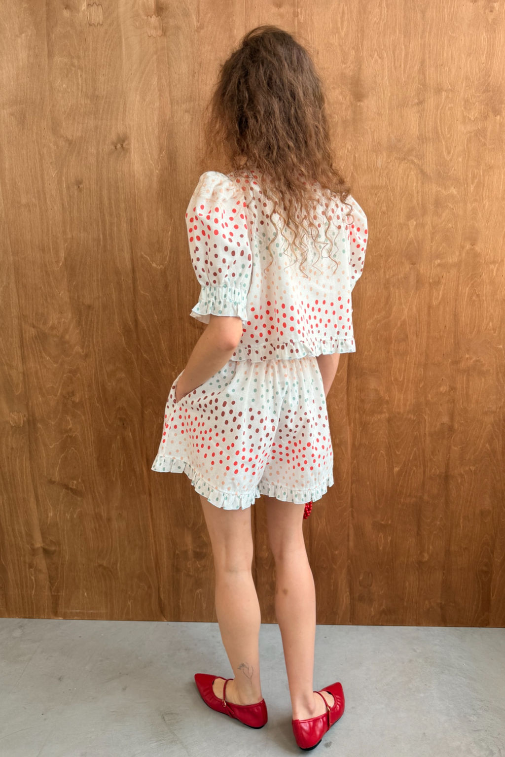 Блузка СЛАВЯНКА116/02/Белый, красный