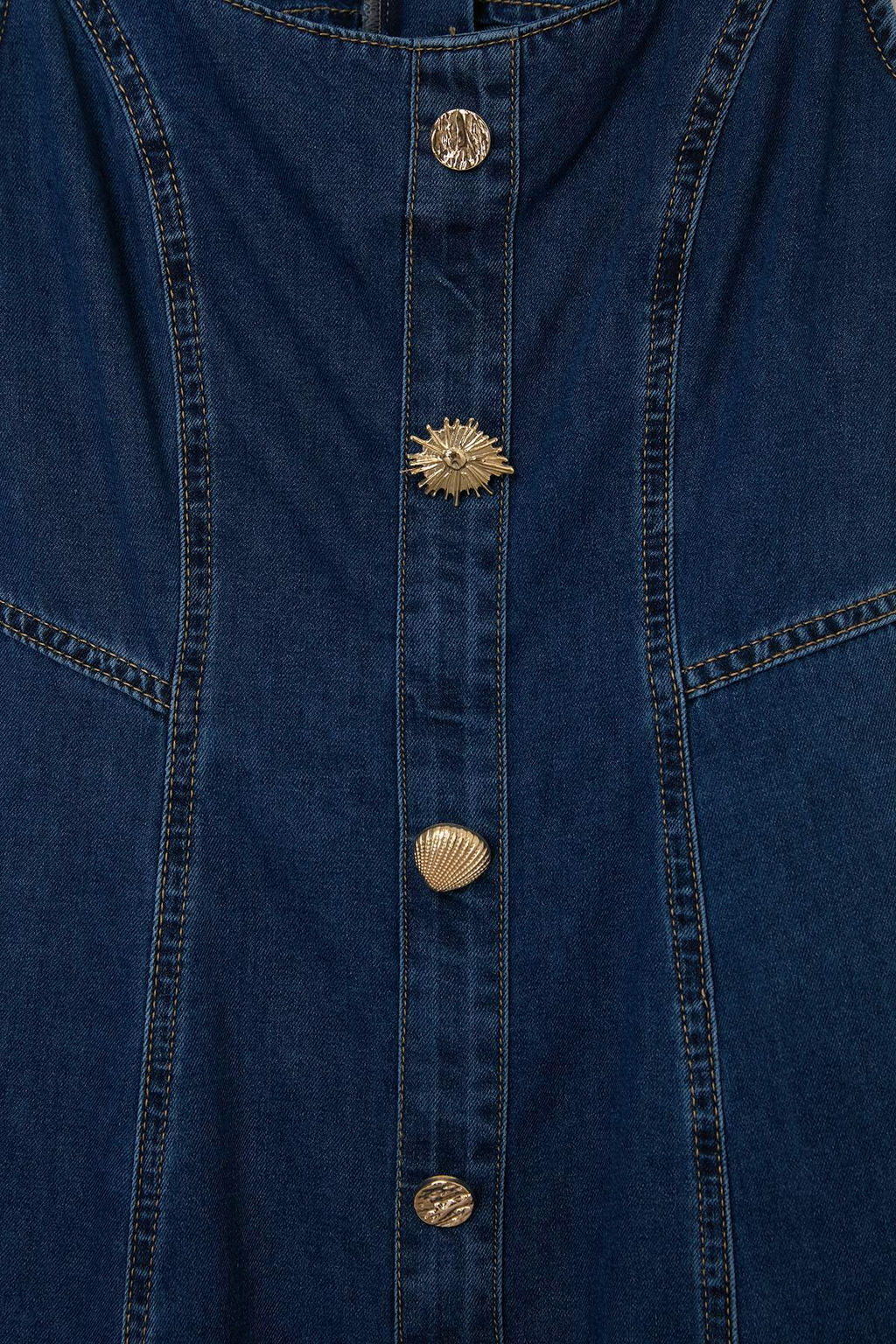 Lacivert D__me Detayl_ Ask_l_ Maxi Denim Elbise TWOSS26EL00952 - Trendyolmilla фото 6