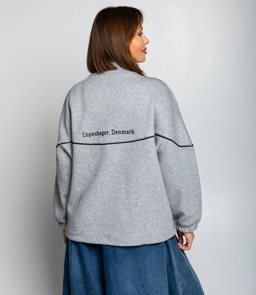 Толстовка #КТ607 (6), серый меланж - Dommod фото 3