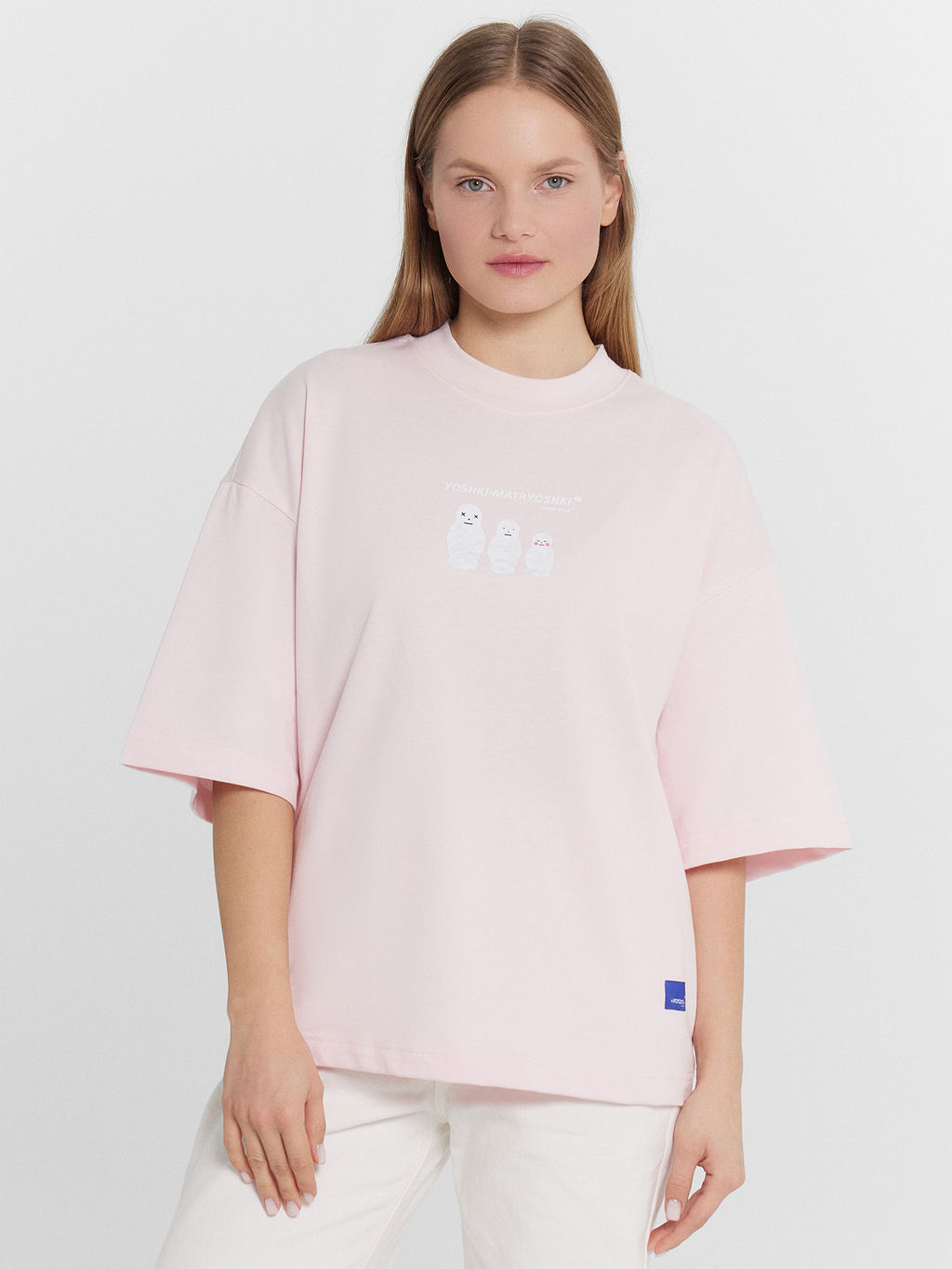 Футболка женская розовая с принтом Yoshki-Matryoshki trash only - Mark formelle фото 2