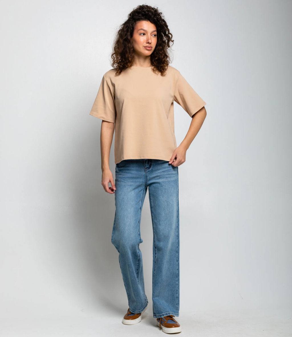 Футболка #КТ1031 (1), бежевый