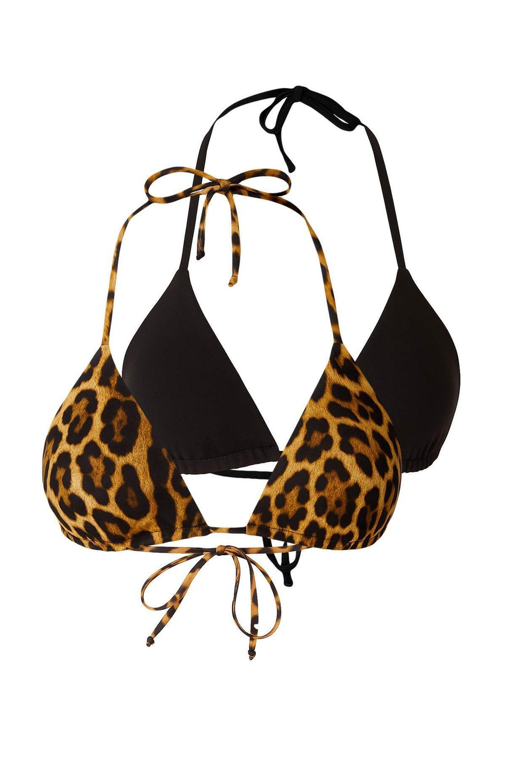 Trendyolmilla Leopar Ve Siyah 2li Ucgen Bikini Ustu TBESS25BU00074 фото 7