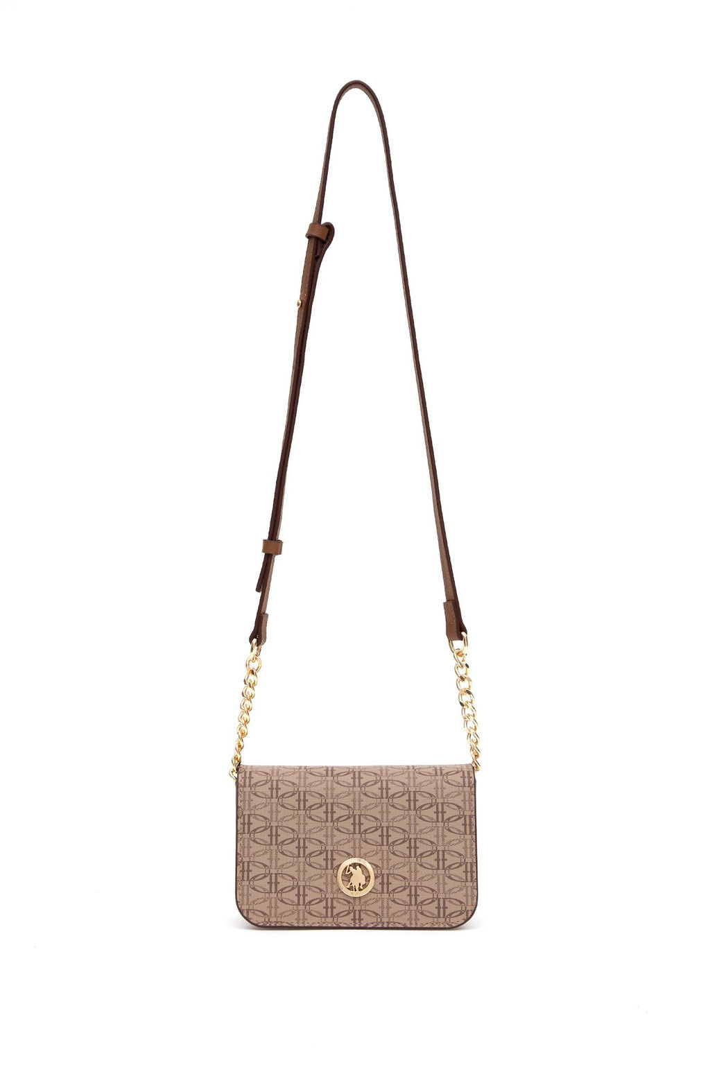 U. S. Polo Assn / Женская темно-бежевая сумка через плечо - U.s. polo assn фото 4
