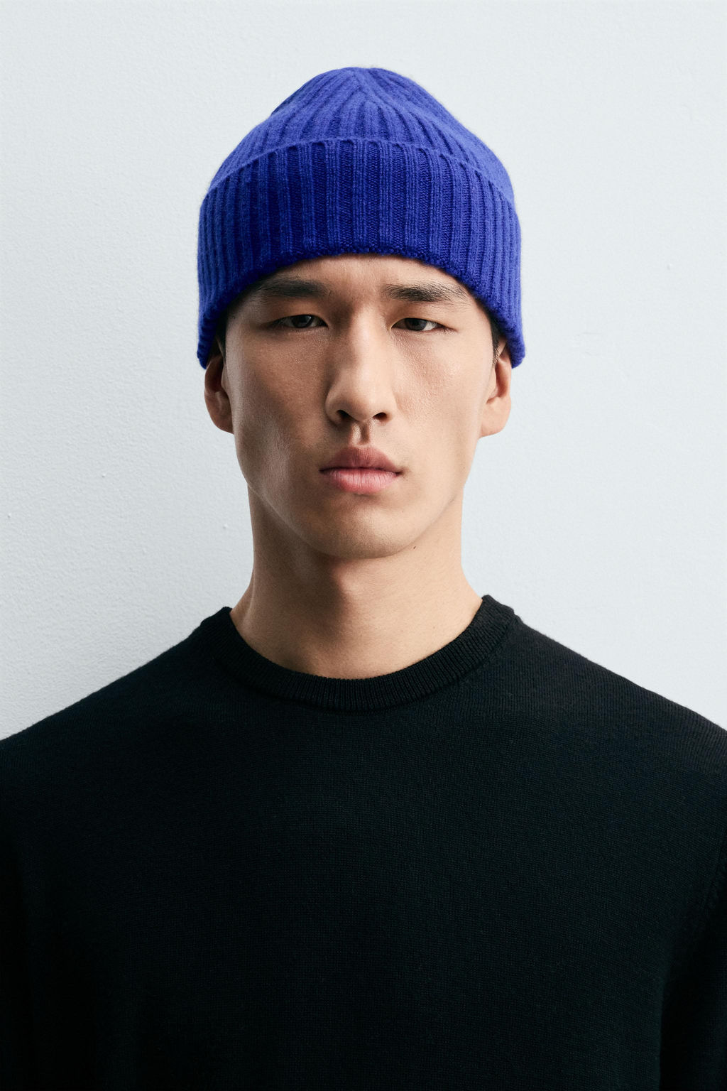 WOOL BLEND KNIT BEANIE