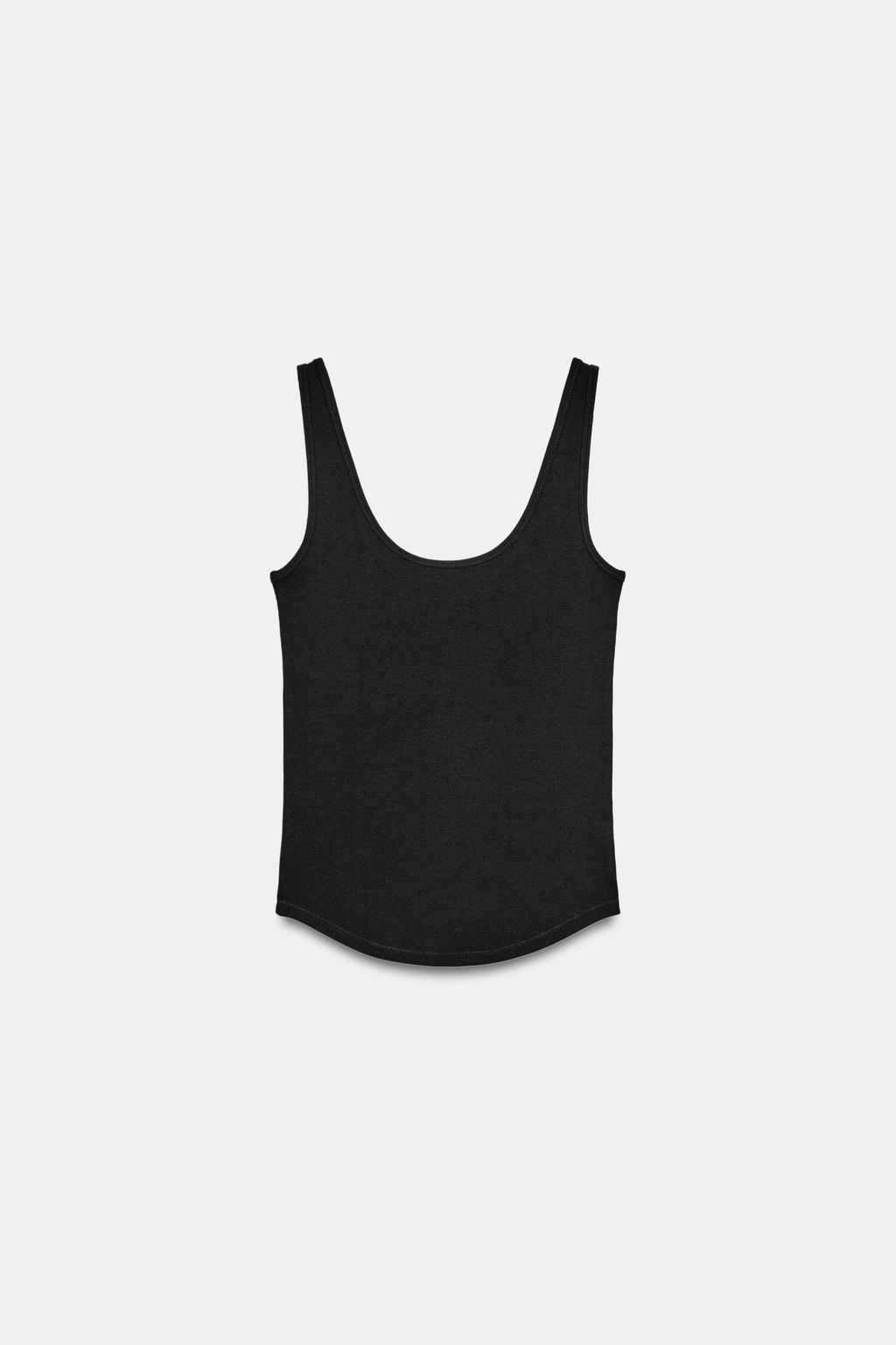 CAMISETA TIRANTES ALGOD?N / Negro - Zara фото 3