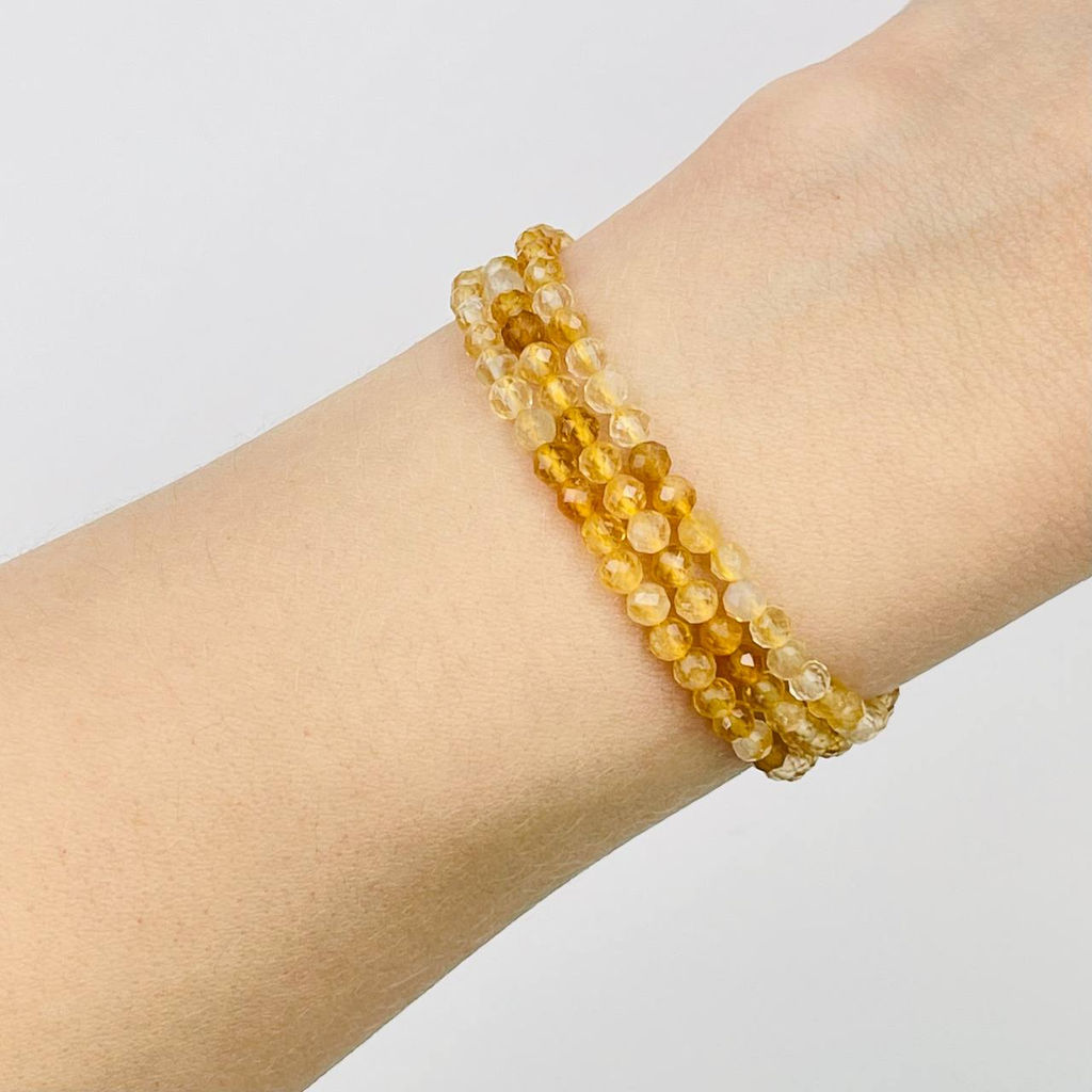 Бусины для украшений из Цитрина (110 бусин) 39 см