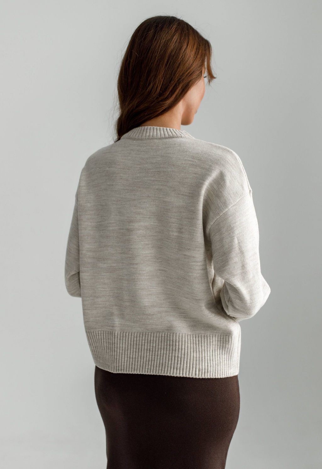 4103 ТЕМНО-БЕЖЕВЫЙ СВИТЕР - Karolina фото 16