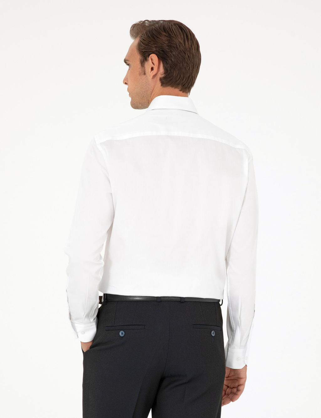 Beyaz Regular Fit Uzun Kollu Basic G_mlek