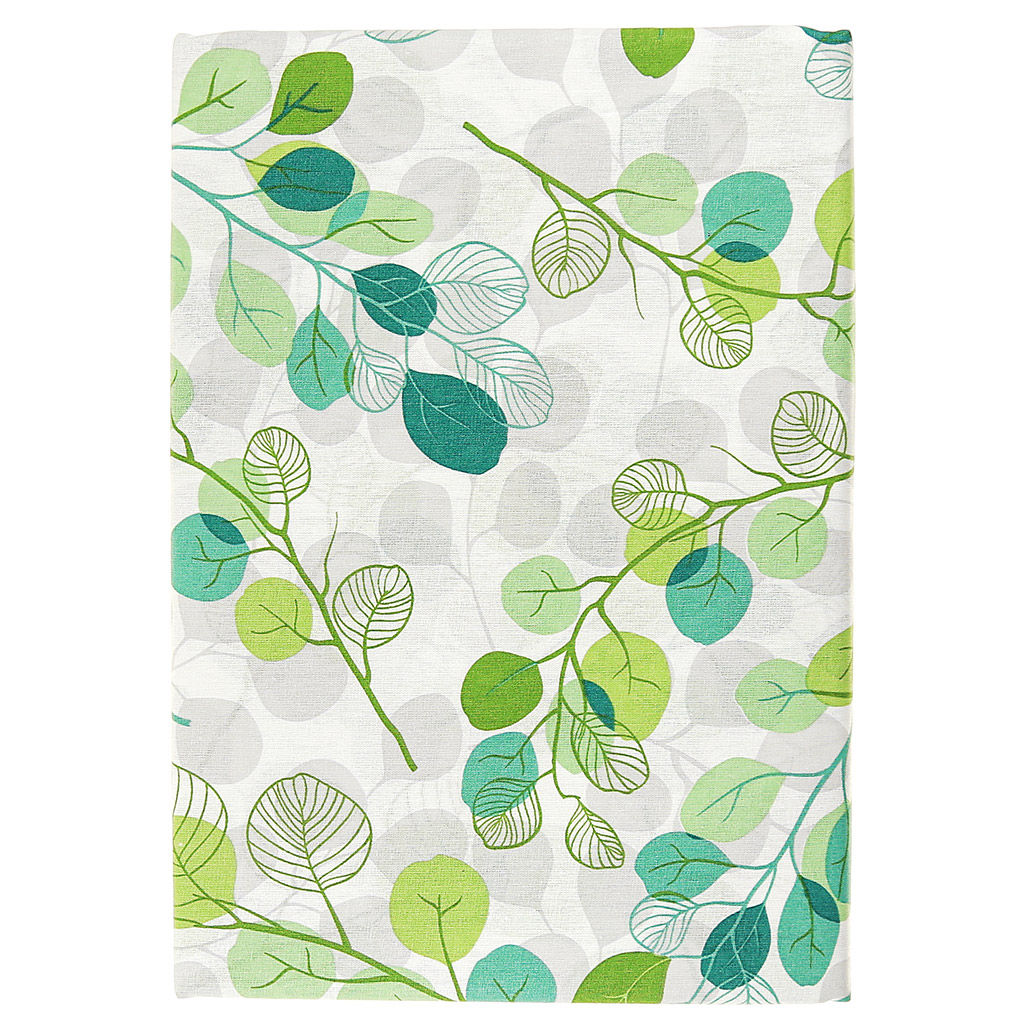 Простыня на резинке односпальная Эвкалипт, зеленый б/з 90х200см, свесы 27см, бязь Комфорт 121г/м2, хлопок 100%, упаковка классическая ПВХ 28х41см, Домашняя мода (Россия)  фото 2