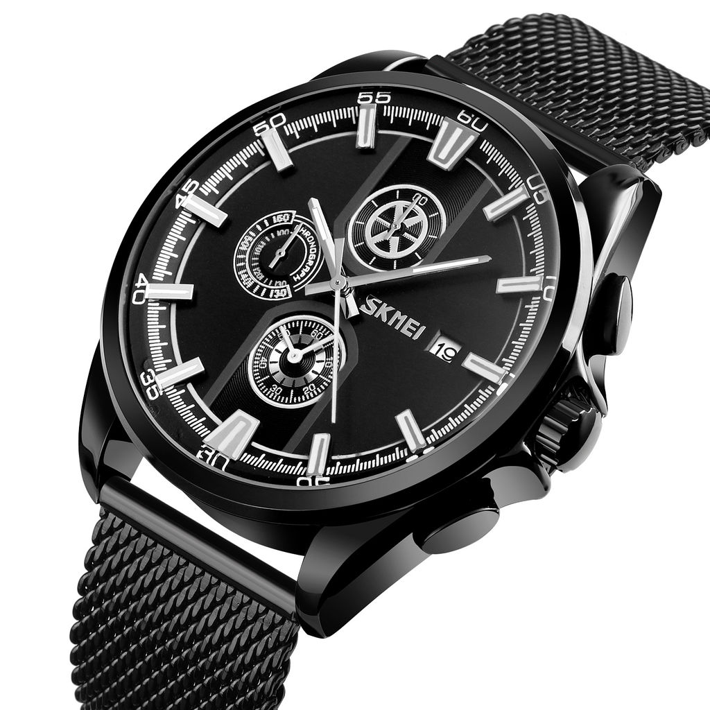 Часы наручные Skmei мужские кварцевые 9181black-steel