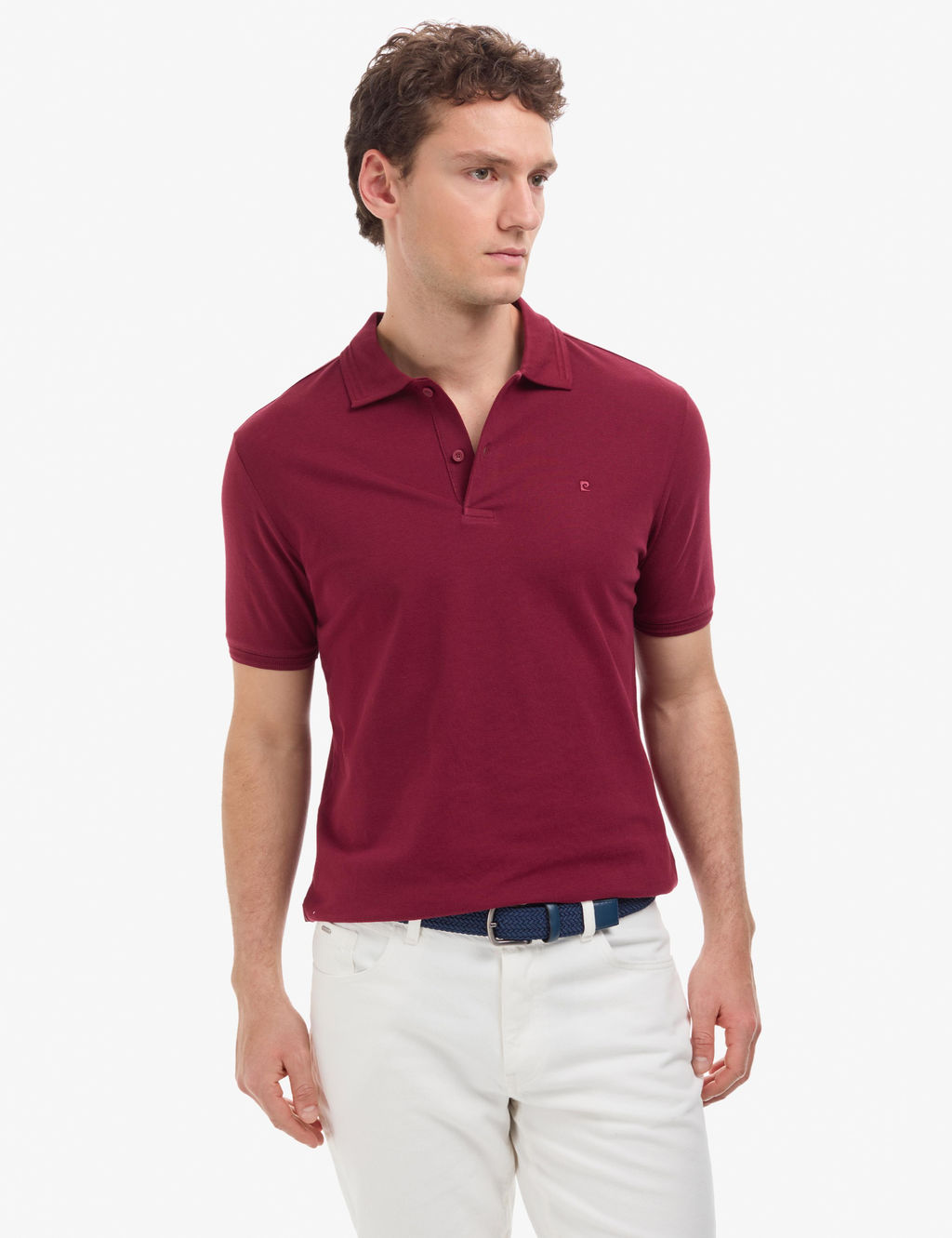Bordo Regular Fit %100 Pamuk K_vr_lmaz Polo Yaka Basic Ti__rt