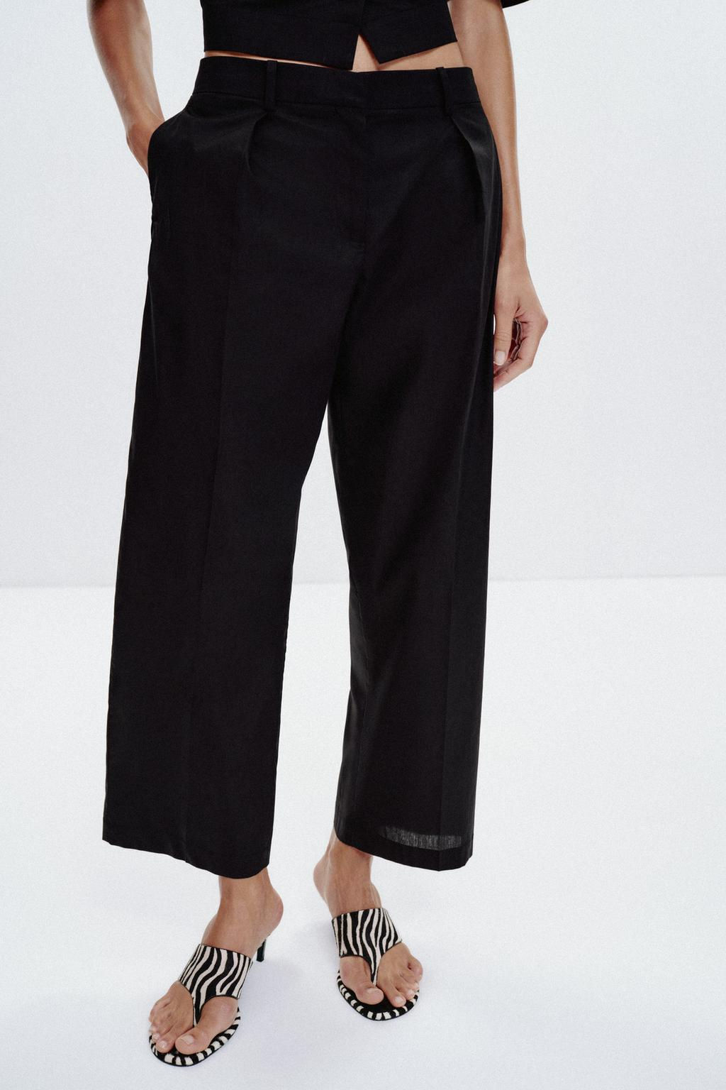 POPLIN TROUSERS WITH PLEATS - Zara фото 2