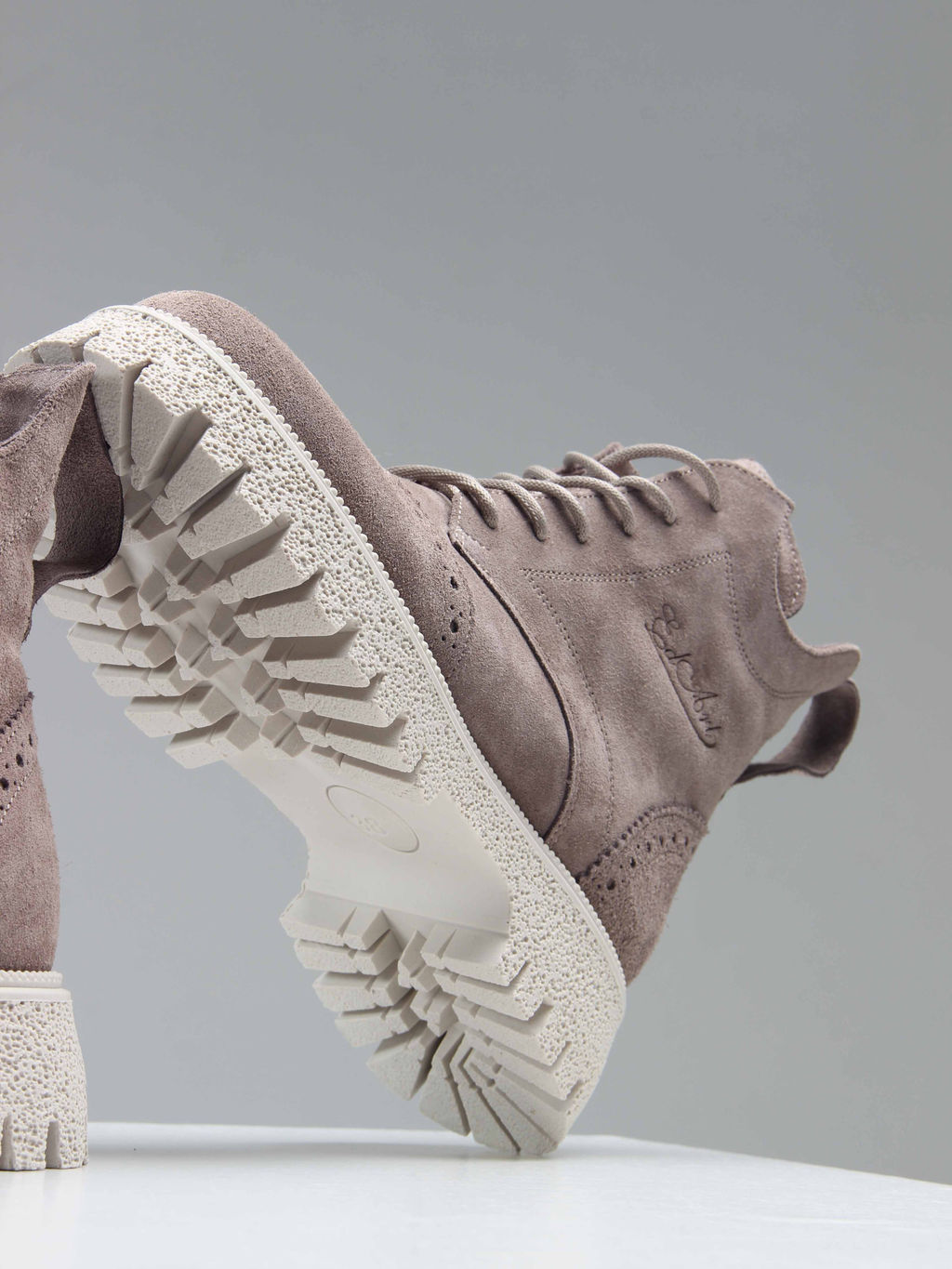 Ботинки 338.1541be. капучино замша/Байка