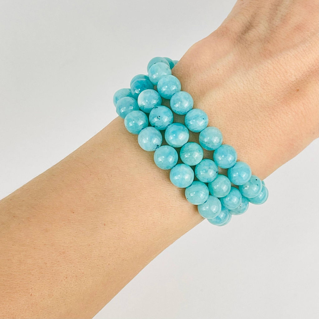 Бусины для украшений из Амазонита (52 бусины) 39 см