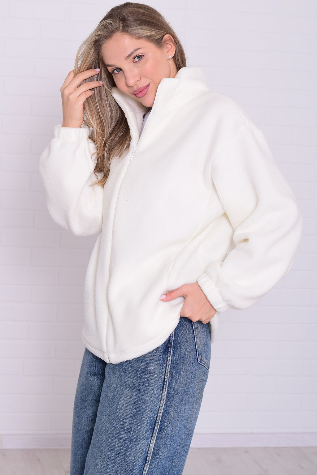 Толстовка женская 6-225 из флиса - Новое кимоно фото 7