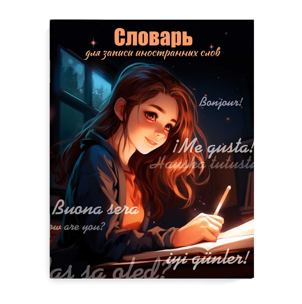 Словарь для записи иностранных слов арт. 66530 ВЕЧЕРНЕЕ ЗАНЯТИЕ /А5+, 48 л. обложка - мелованный кар