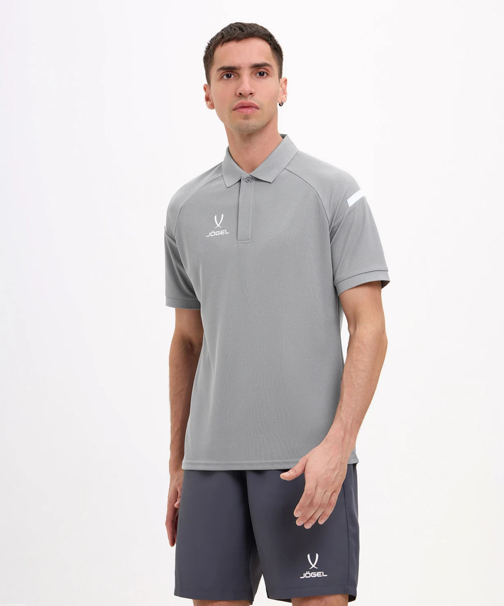 Поло JOGEL CAMP 2 Poly Polo, серый  фото 7