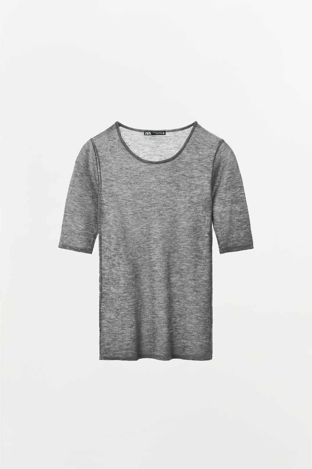 100% WOOL T-SHIRT - Zara фото 9