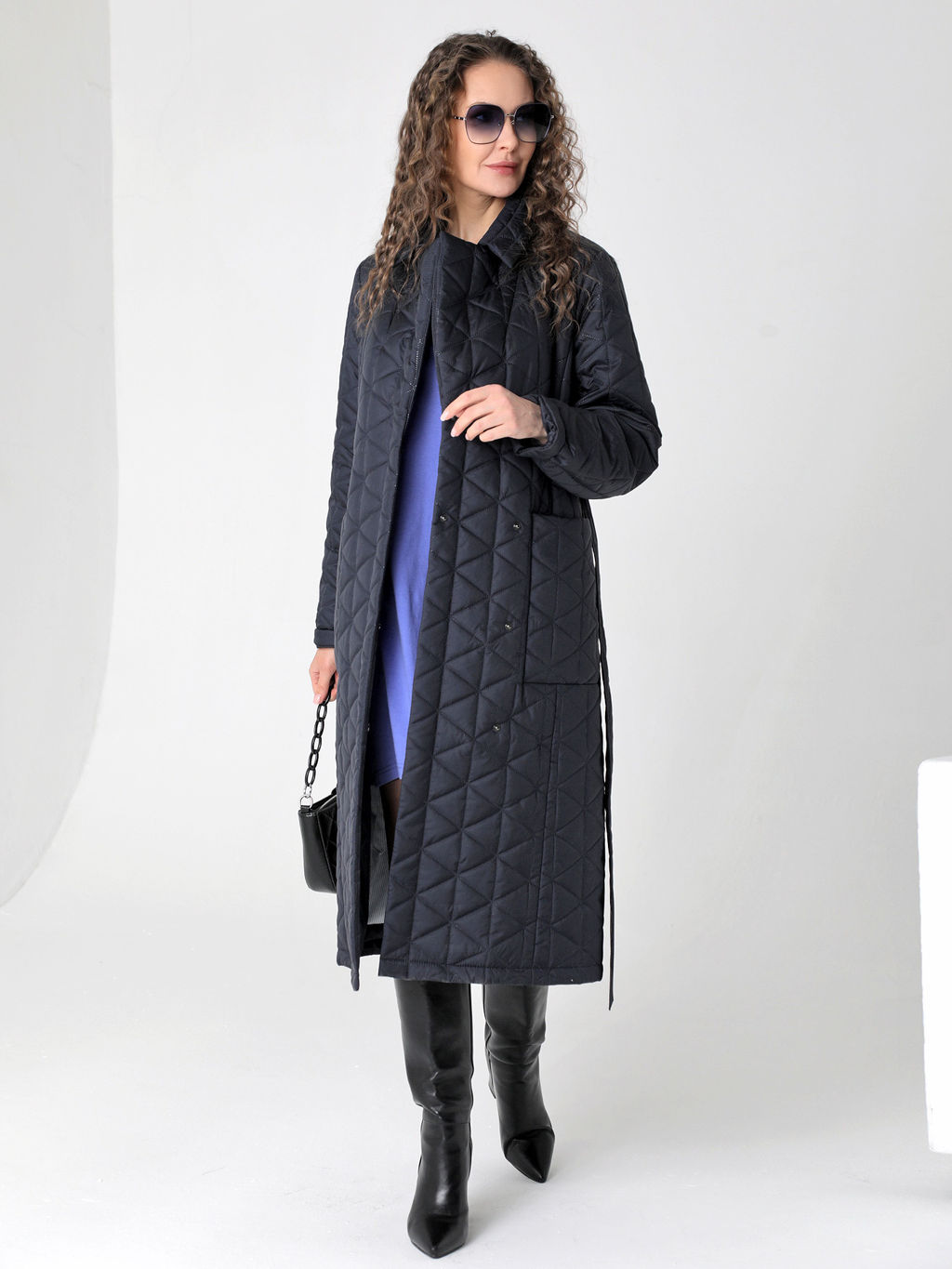 25104 Плащ утепл. т.синий - Dizzyway фото 3