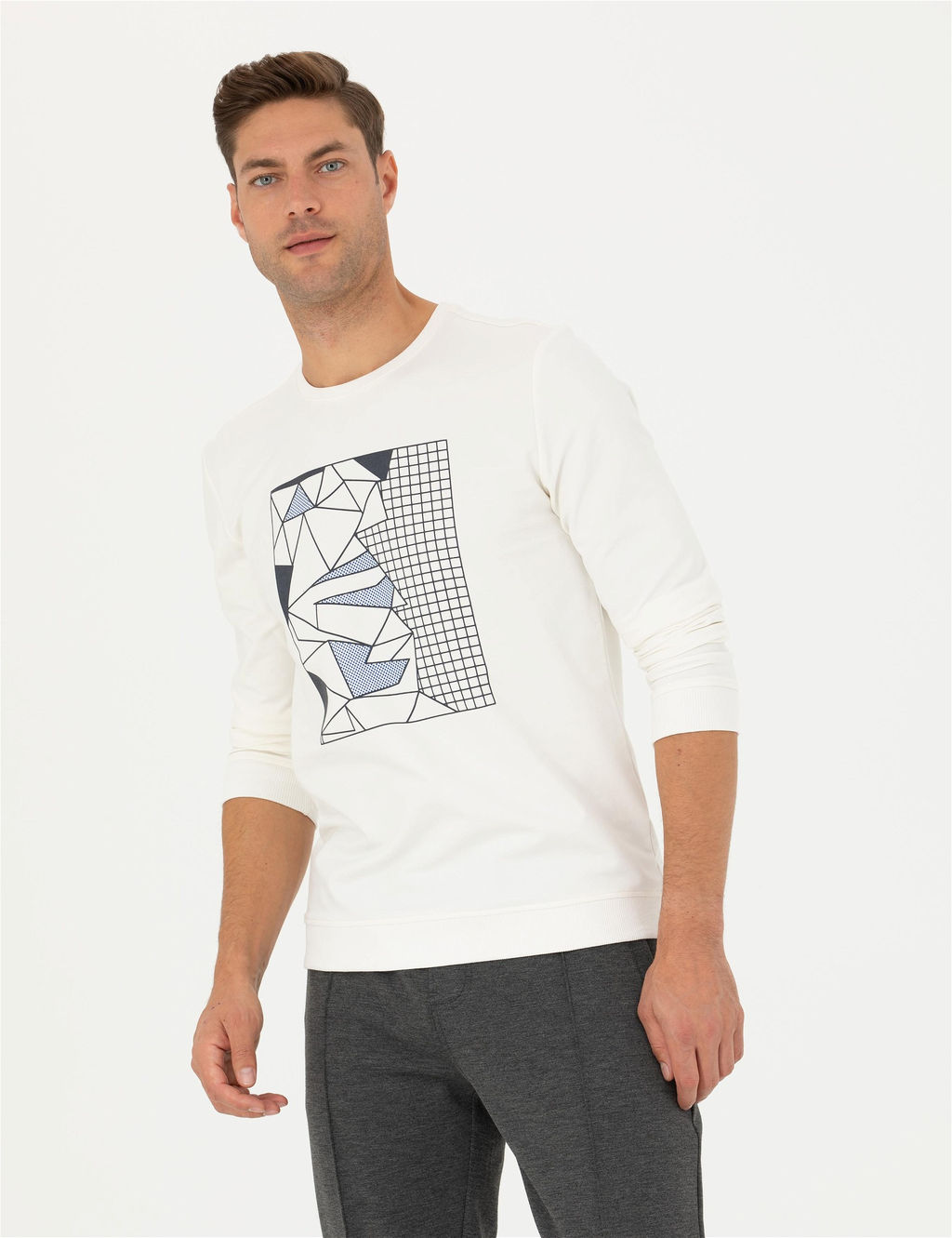 Ekru Regular Fit Sweatshirt - Pierre cardin фото 4