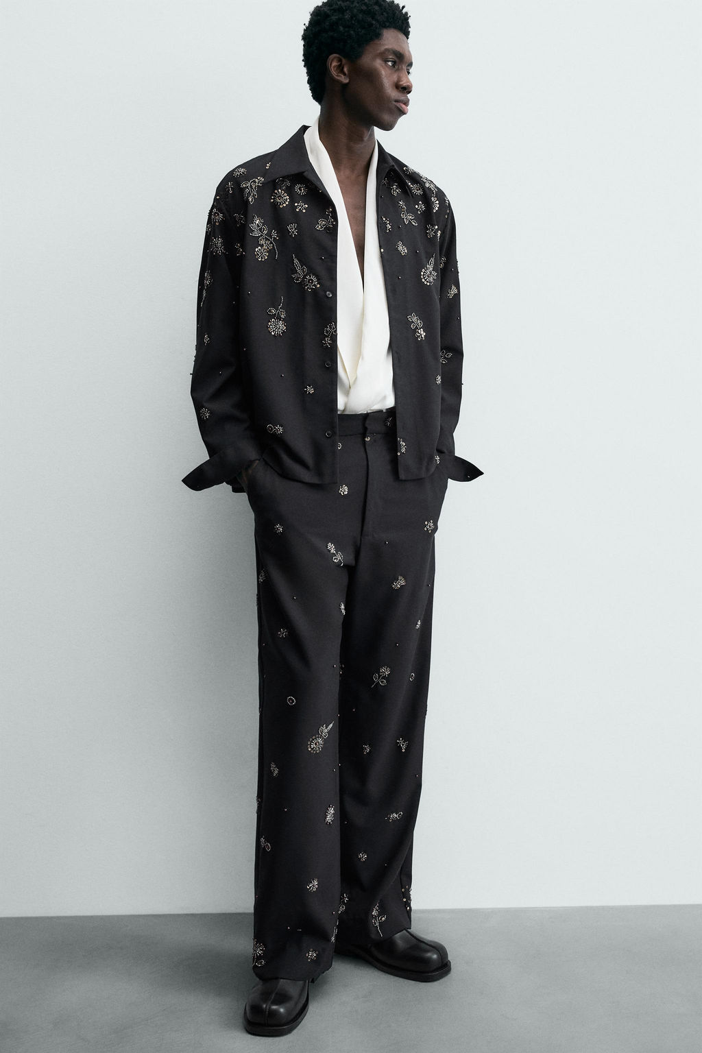 LIMITED EDITION SEQUIN FLOWING SHIRT - Zara фото 6