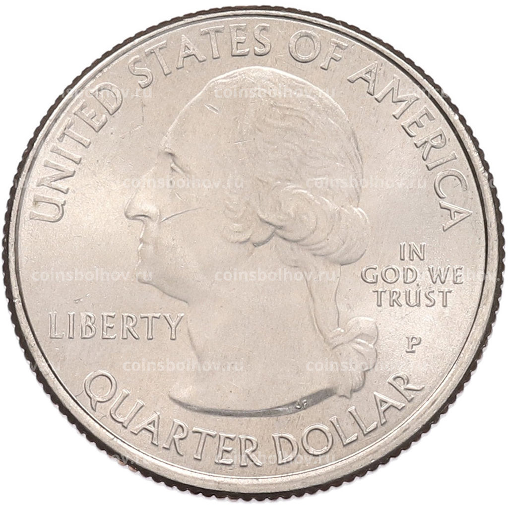 Монета 1/4 доллара (25 центов) 2018 года P США Национальные парки  №41 Национальное побережье живописных камней