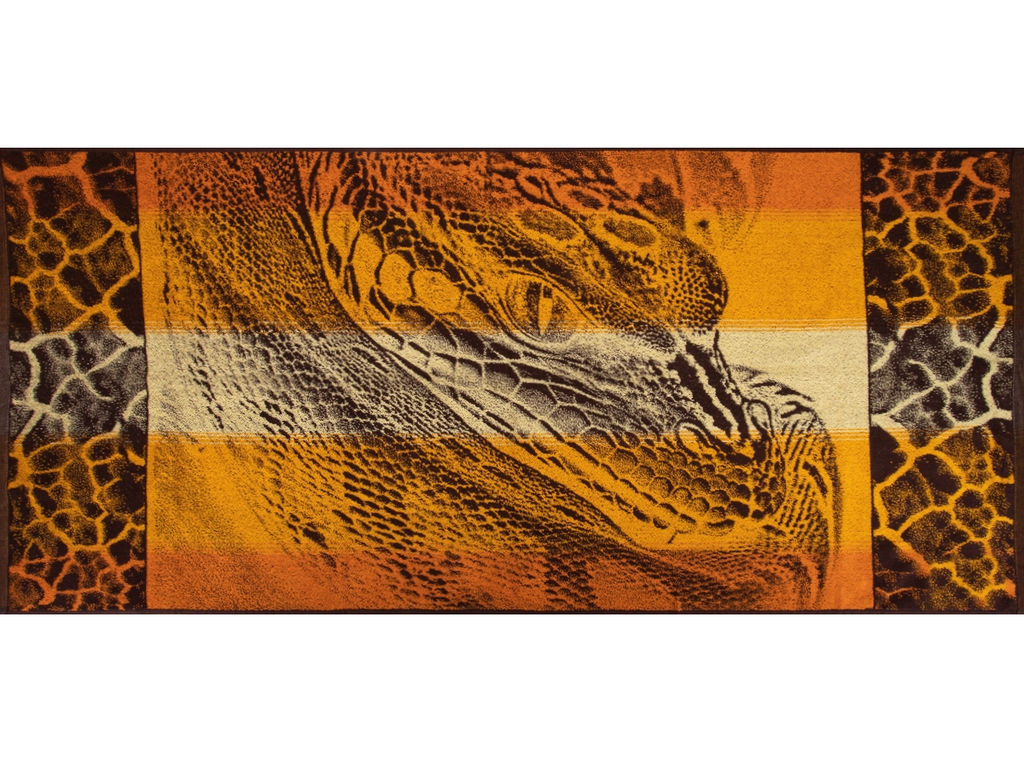 6с102.411ж1 Задумчивость (оранжевая радужка) Полотенце махровое 67х150см