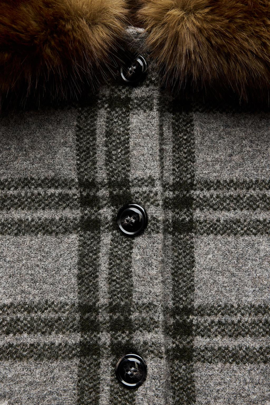 FAUX FUR COLLAR JACKET - Zara фото 6