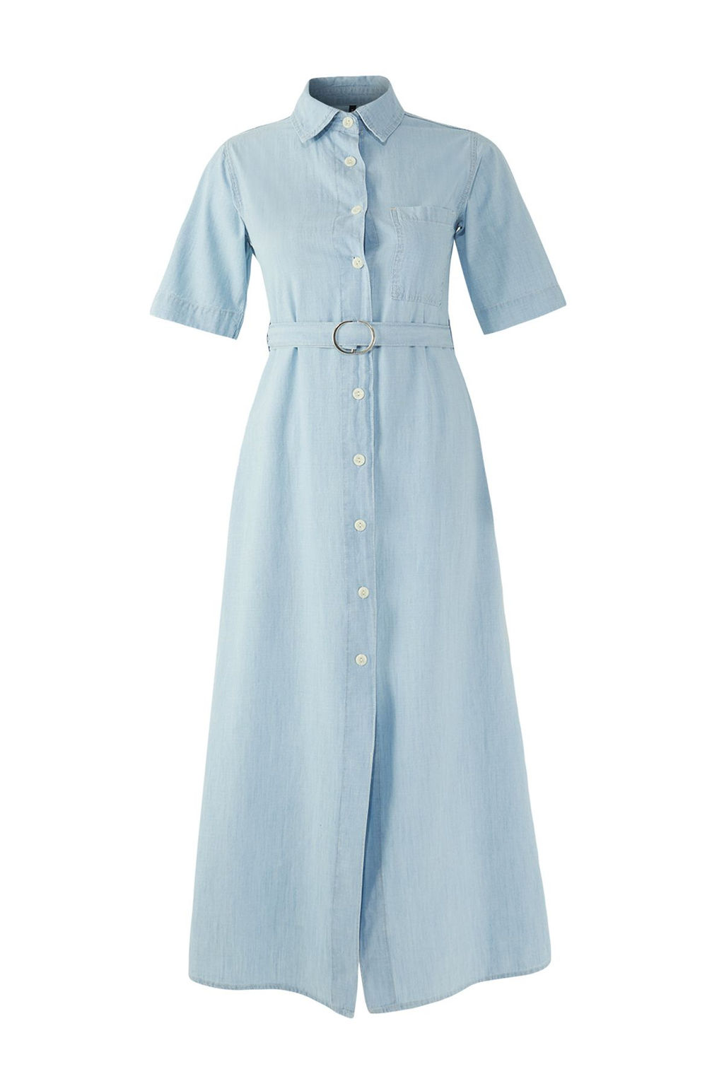TRENDYOLMILLA Mavi Kusakl? Midi Denim Gomlek Elbise TWOSS25EL00748  фото 5