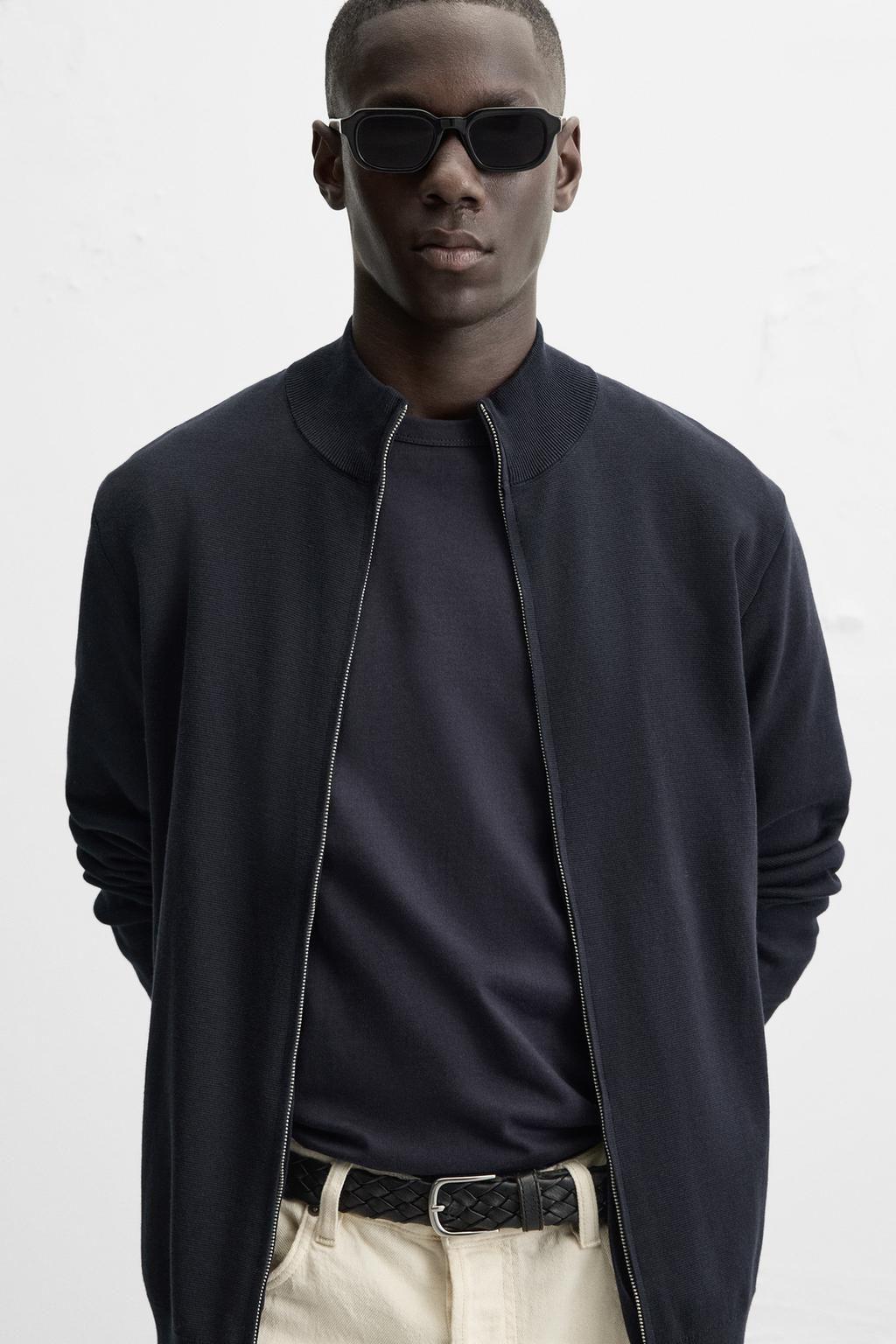 MOCK NECK CARDIGAN WITH ZIP - Zara фото 5