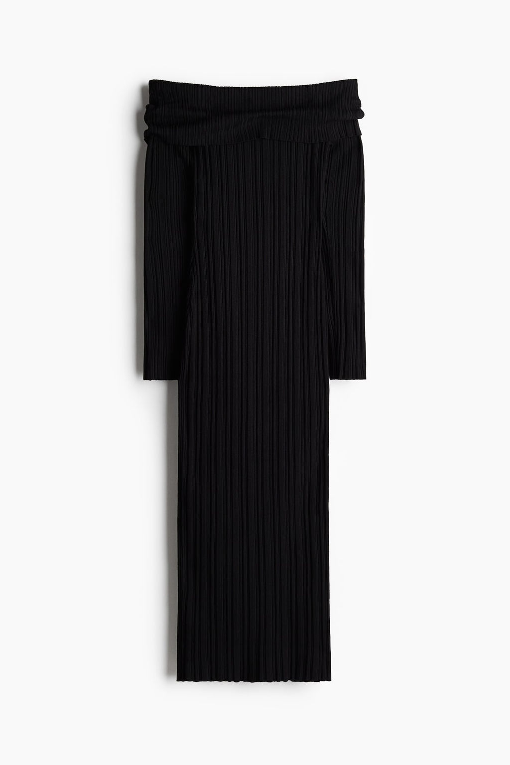 Vestido off-the-shoulder en punto de canale - H&m фото 5