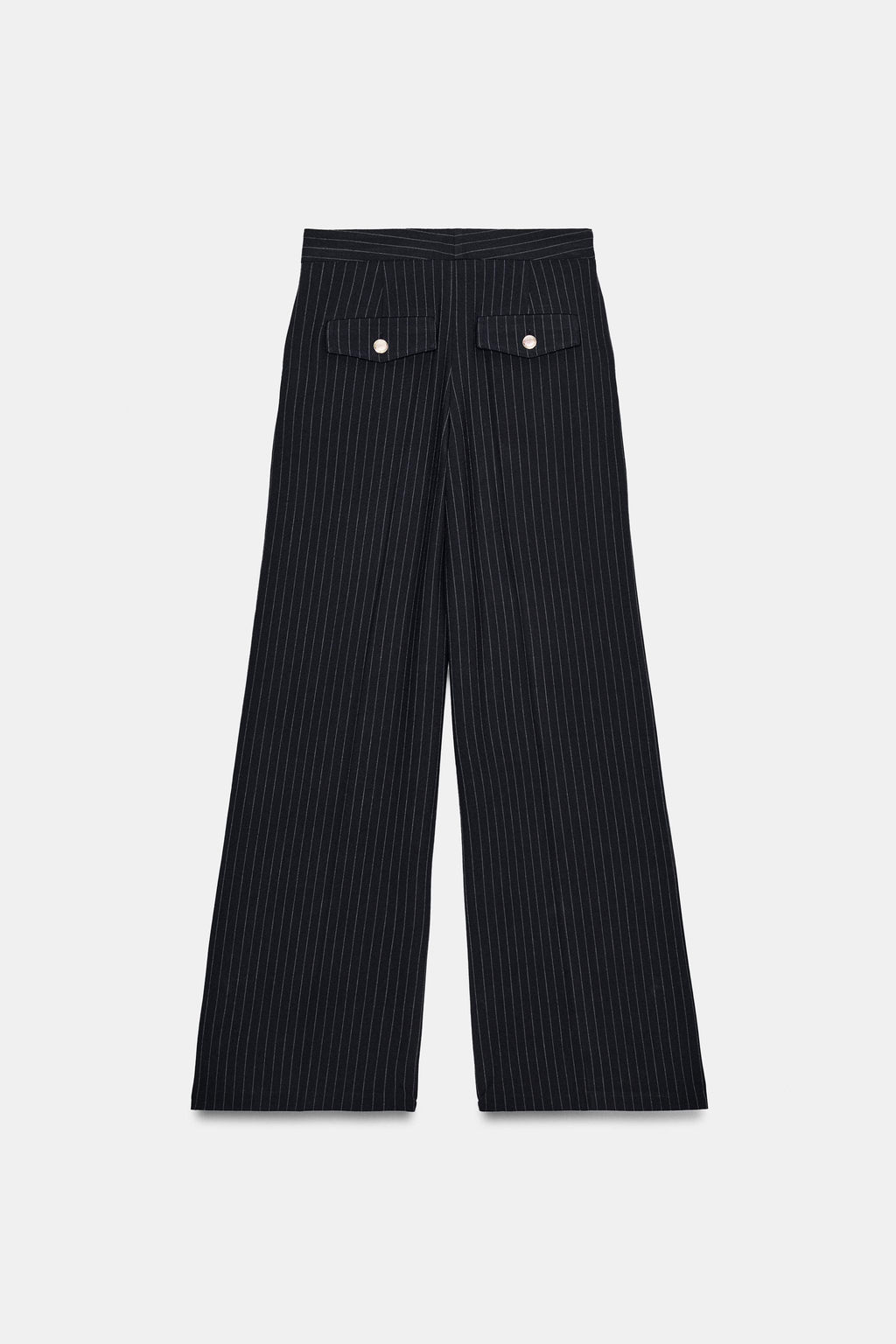 WIDE-LEG PINSTRIPE TROUSERS WITH DARTS - Zara фото 17